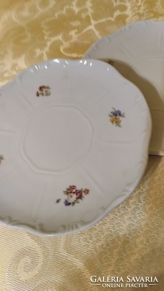 Zsolnay antique tea plate falling into cup