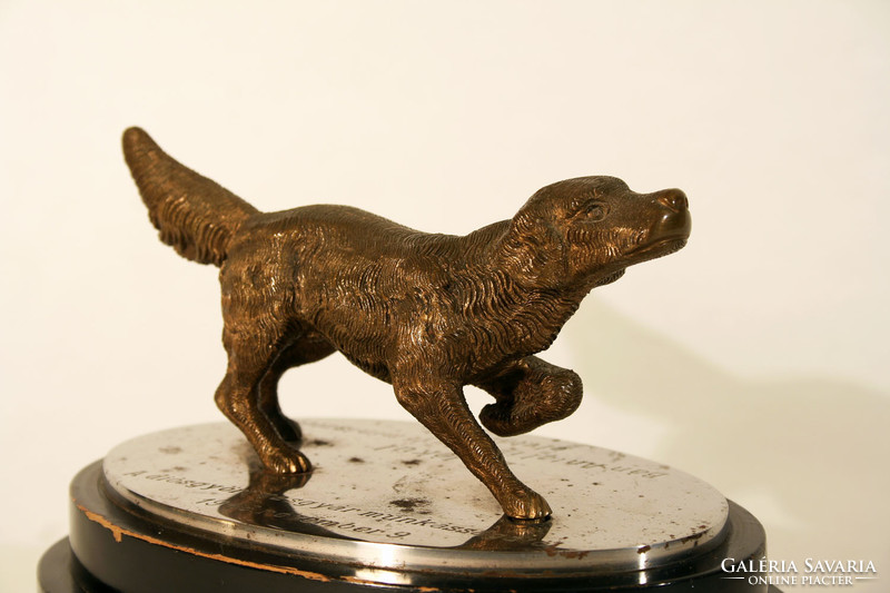 Bronze hound Labrador Golden Retriever Ban Antal Minister of Industry Diósgyőr Ironworks 1946.