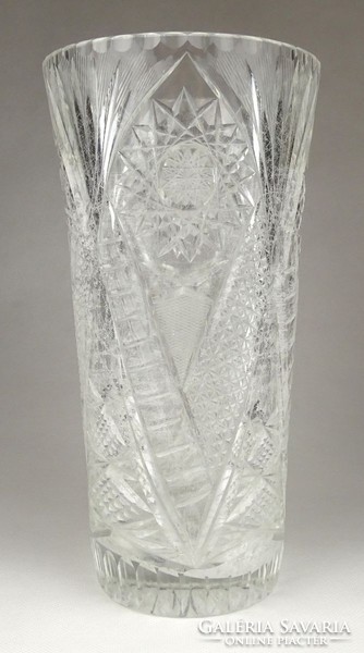 1G867 Hibátlan kristály váza 22.2 cm