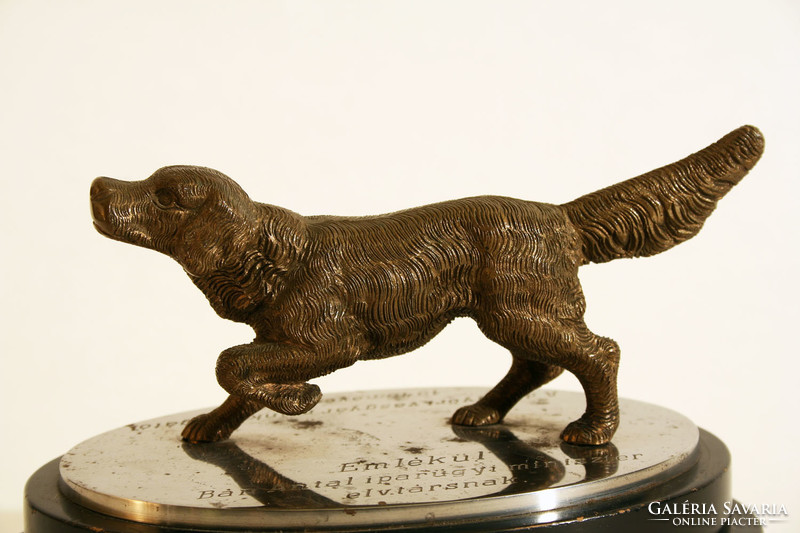 Bronze hound Labrador Golden Retriever Ban Antal Minister of Industry Diósgyőr Ironworks 1946.