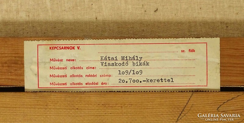 1G863 Kátai Mihály : Viaskodó bikák 1979