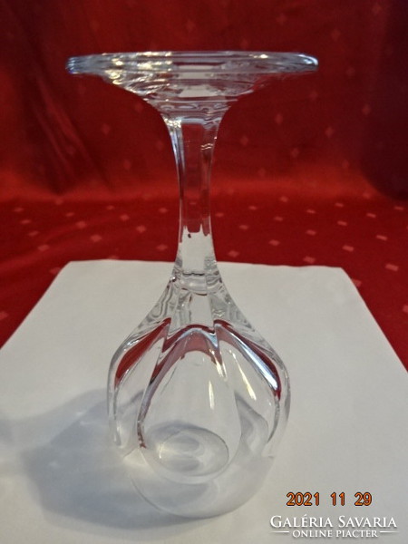 Üveg talpas pohár, hat darab egyben, magassága 14 cm, ármérője 5,5 cm. Vanneki!