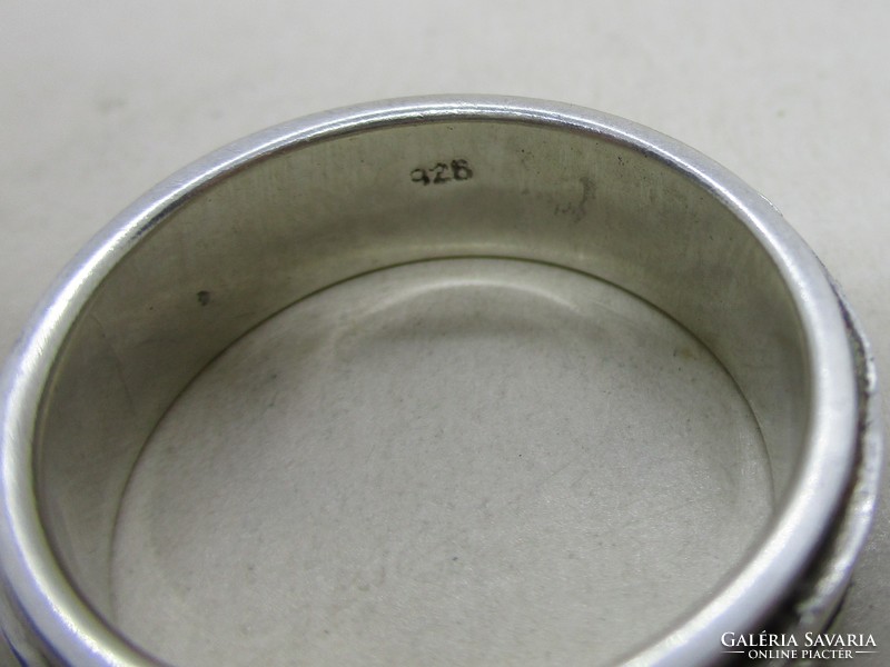 Special pattern rotatable men's silver wedding ring size 67