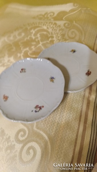 Zsolnay antique tea plate falling into cup
