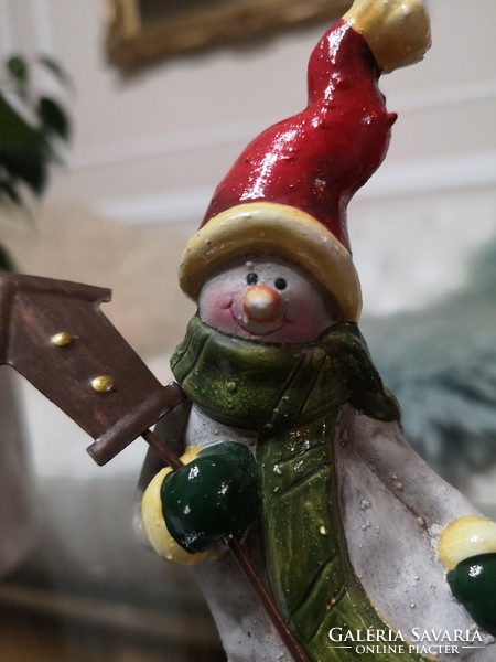 Bájos elf manók, kedves téli, karácsonyi dekor, kézzel festett, hand made