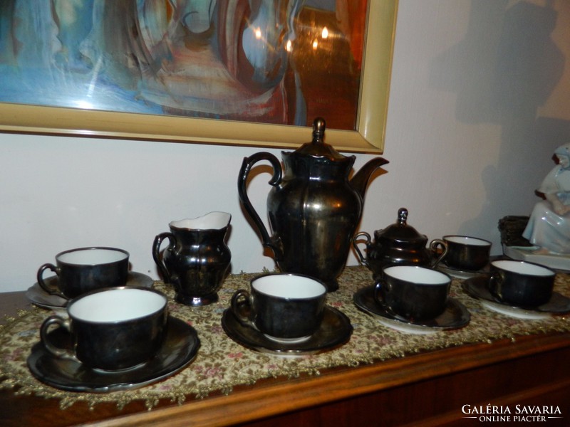 Bavaria dekor feinsilver teás / kávés készlet- ezüsttel bevont készlet