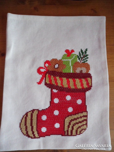 Santa's sack with cross-eyed pattern