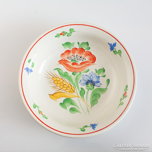 Folk ceramic wall bowl