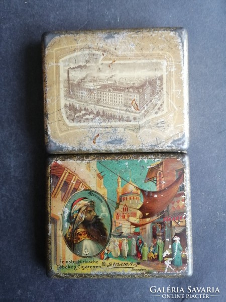 Antique sulima dresden Dresden cigarette metal box - ep