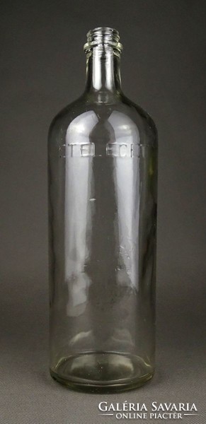 1G917 old large vinegar glass bottle 27 cm
