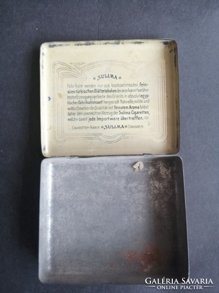 Antique sulima dresden Dresden cigarette metal box - ep