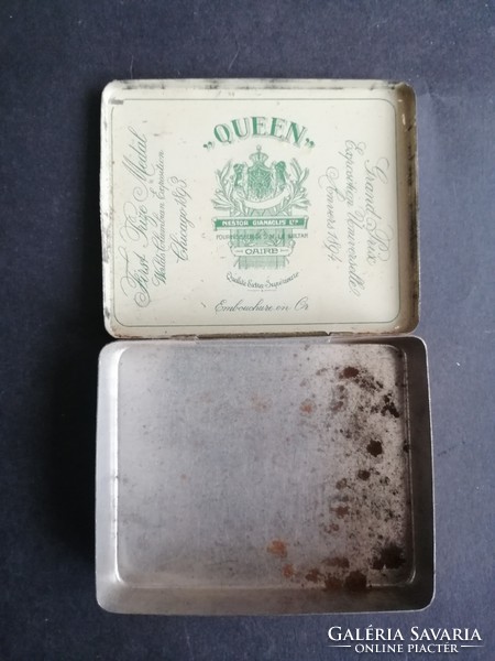 Antique nestor gianaclis cigarettes queen cigarette metal box box - ep