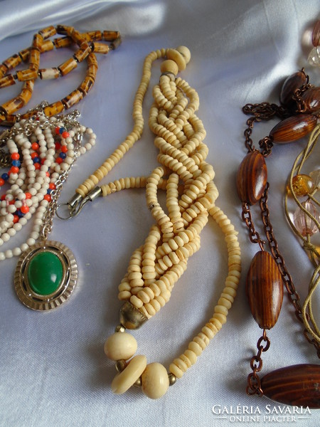Vintage jewelry package. Necklaces and earrings.