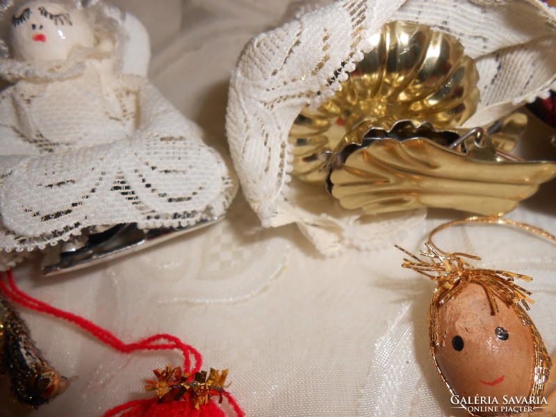 Handmade pine ornaments.