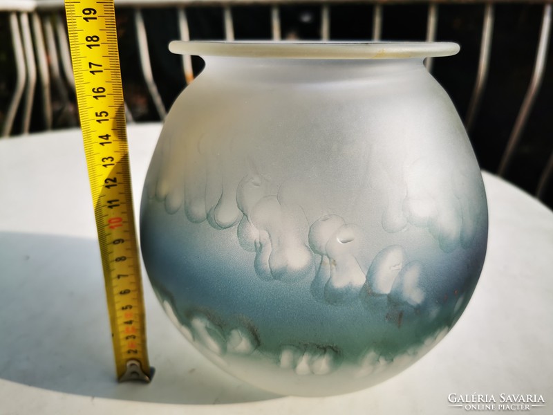 Blown glass spherical vase