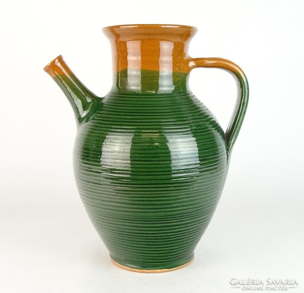 0N715 large size green glazed ceramic edge 28 cm