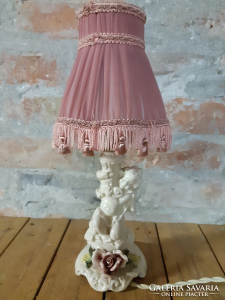 Antique Neapolitan Capodimonte porcelain lantern