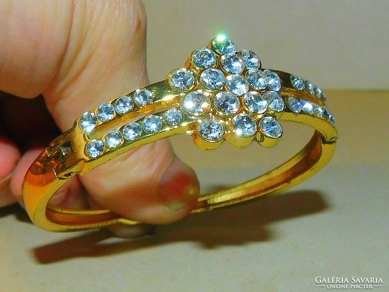 Crystallized swarovski elements crystal gold gold filled bracelet