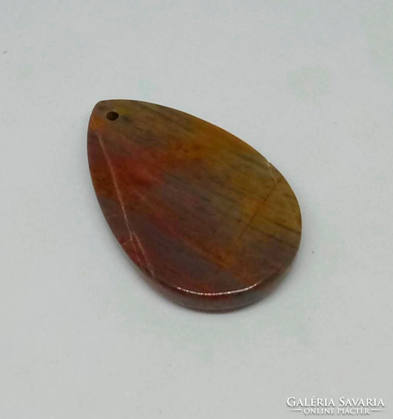Natural picasso jasper mineral drop cabochon pendant with pearls