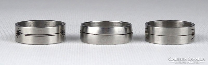 1H041 Acél gyűrű divat gyűrű 3 darab