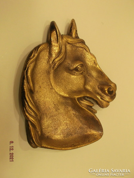 For horse lovers, old copper, horse-headed ashtray.