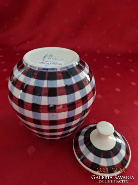 Villeroy & boch German porcelain, antique, hand-painted - checkered sugar bowl. He has!