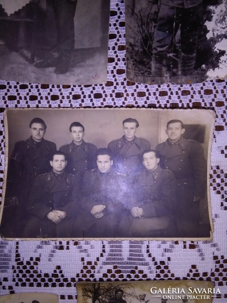 Tizenkét darab régi katonai fotó - együtt