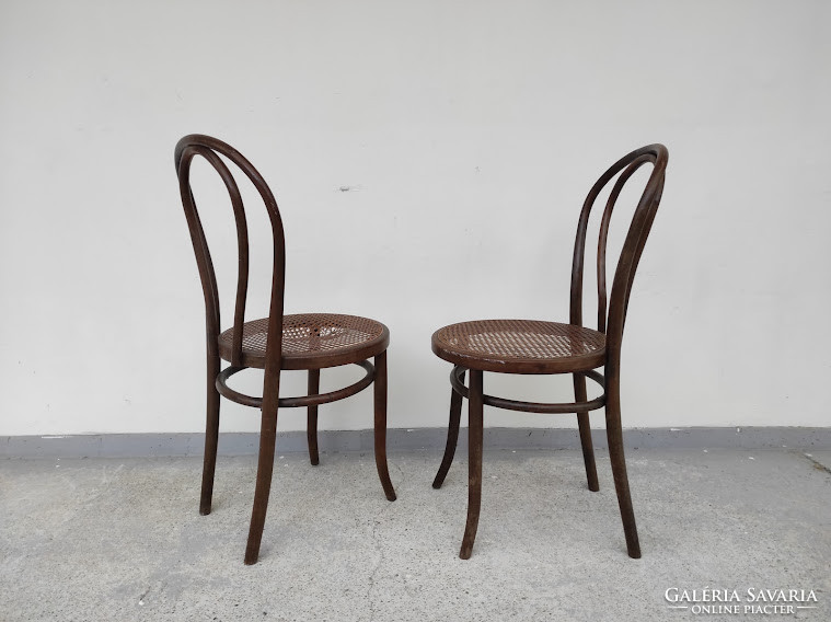 Antik 2 db thonet fa kávéházi szék jelzés nélkül sérült fonatozással 4774