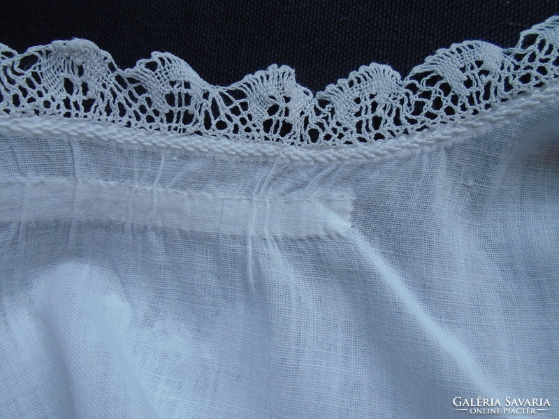 Antique little girl's dress, nightgown with handmade vert lace.