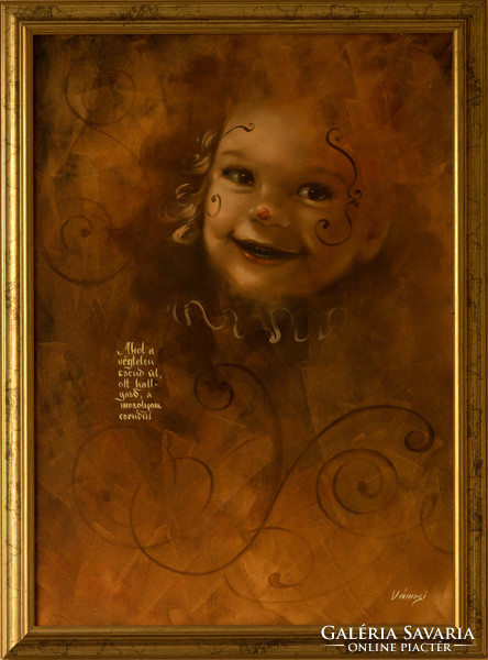 Tamás Vámosi, listen to his oil painting My Smile, with proof of origin!
