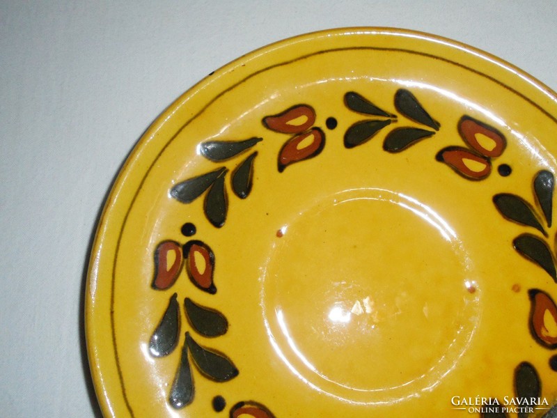 Folk art ceramic wall plate wall plate decorative plate - 18 cm in diameter