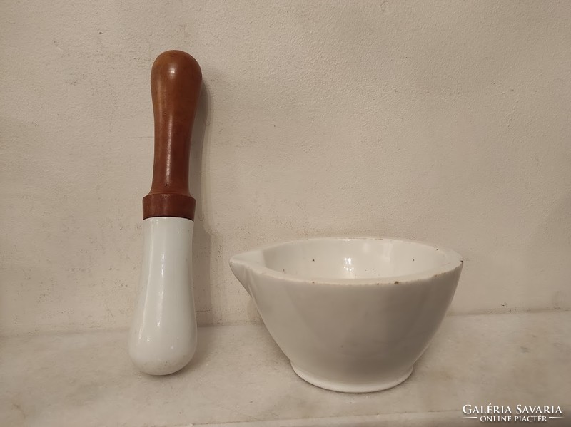 Antik patika dekoráció gyógyszertár porcelán mozsár gyógyszer orvosi eszköz 513