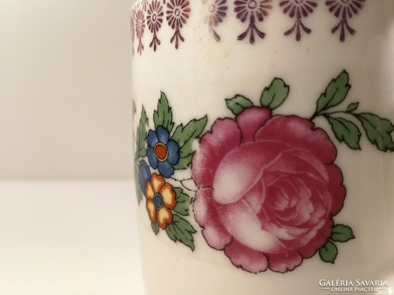 Antik rózsás, virágos porcelán MZ Altrohlau bögre 07