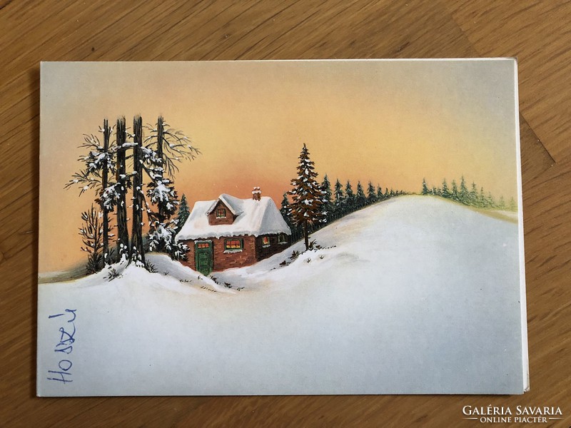 Karácsonyi képeslap - Hatvany Józsefné grafika