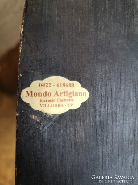 Madonna a kisdeddel, Mondo Artigiano, Villorba-Tv nyomat aranyozott fa lapon 28 x 22 cm