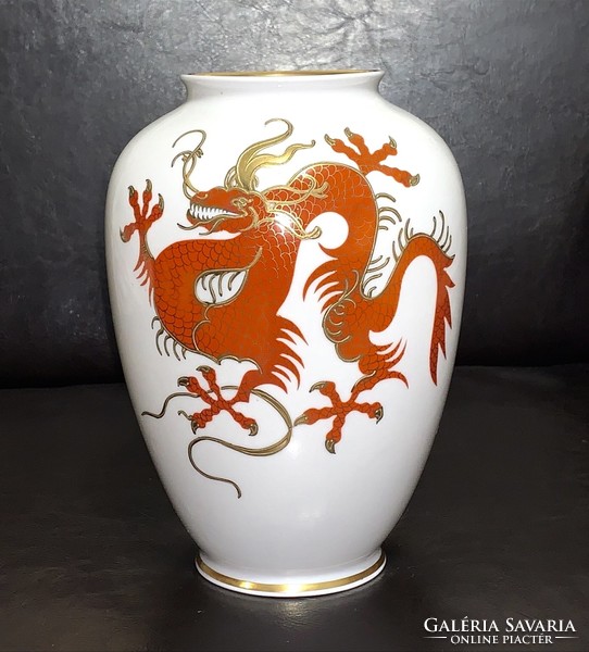 Schaubachkunst dragon German vase, schaubach kunst