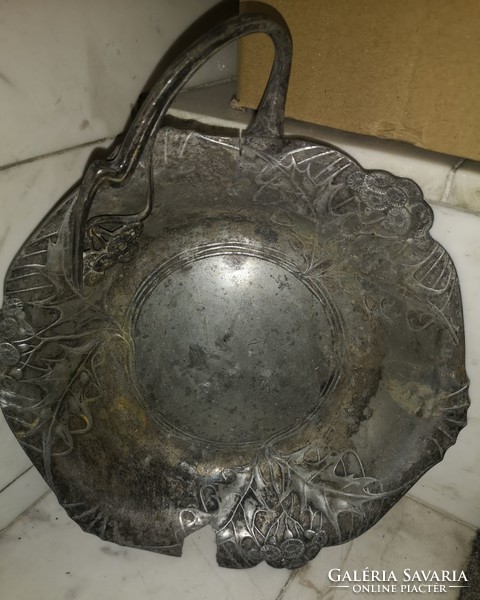 Damaged Art Nouveau tin bowl