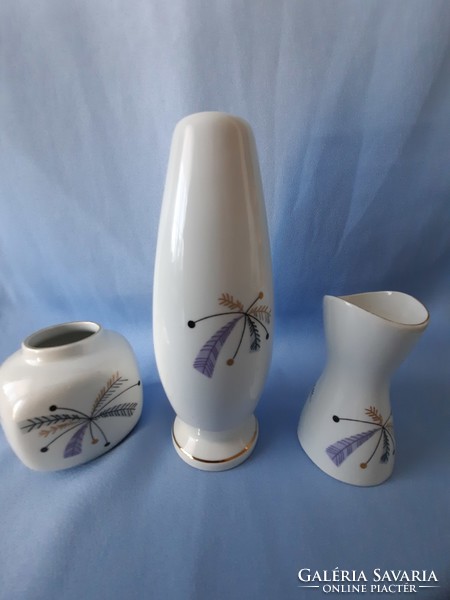 Aquincumi porcelán váza, 3 darabos