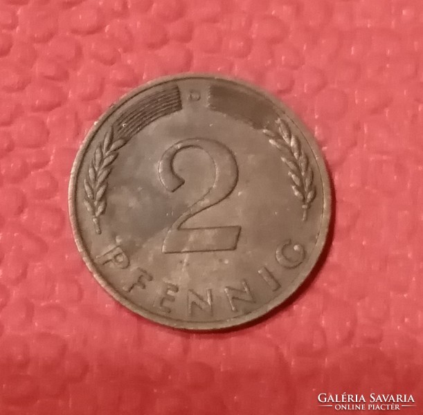 2 German pfennig 1968