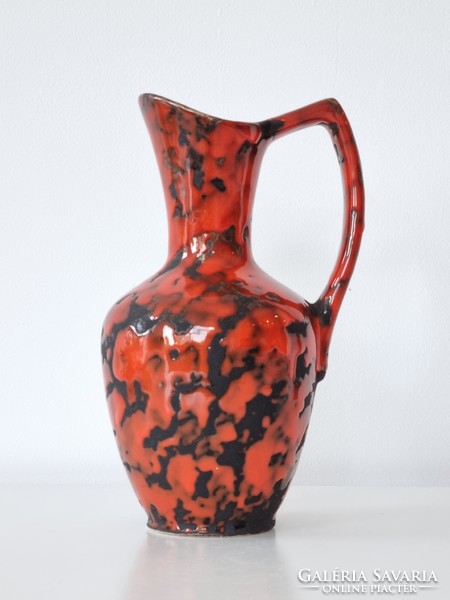 German retro fat lava ceramic jug / vase
