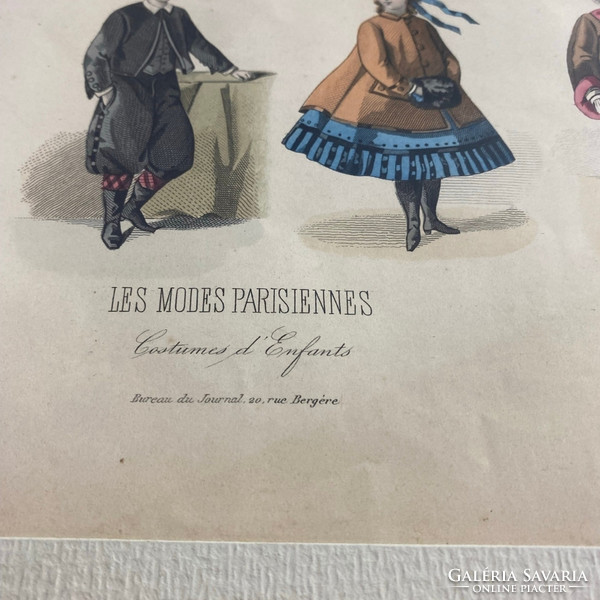 Colored French newspaper board 1870 ca.