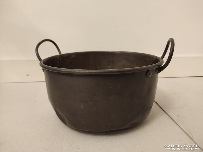 Antique patinated kitchen utensil pot with copper two-pot pot 653