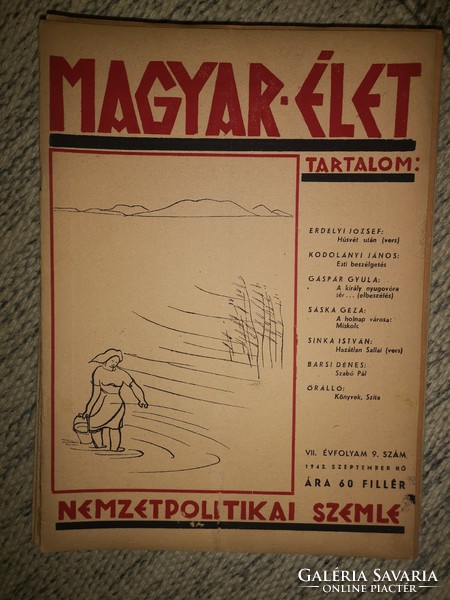 Magyar élet - Nemzetpolitikai szemle VII. évfolyam 9 szám