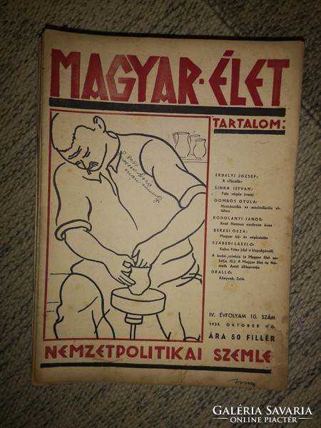 Magyar élet - Nemzetpolitikai szemle IV. évfolyam 10 szám