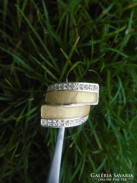 Extra luxus női ezüst gyűrű  jelzett BRUNÓ DI DONNA JELZÉSSEL 13 gramm 17 méret