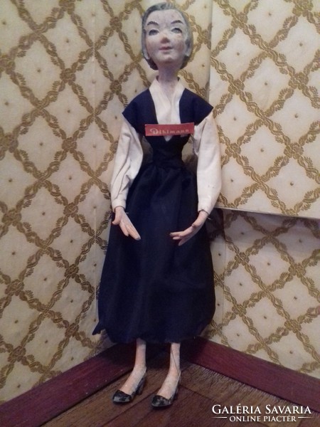 Antik vintage egyedi tömör gumi baba drótos harmincas évek arccal hostess doll?