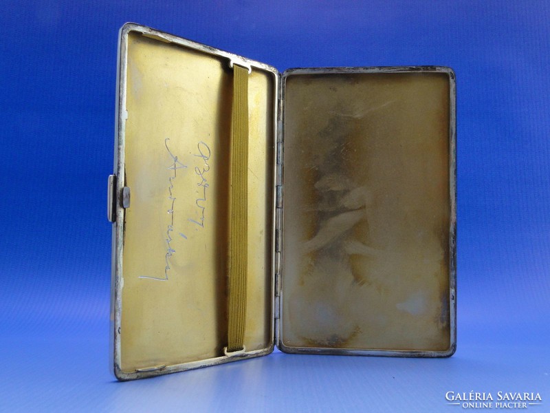 0B353 Large silver cigarette case
