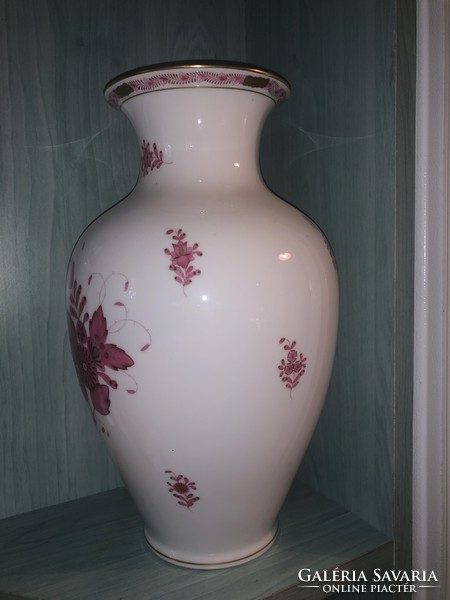 Herend vase with apponyi pattern ap purpur 32 cm