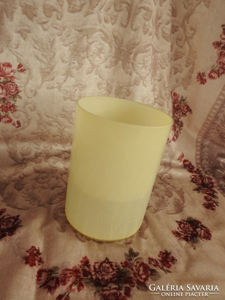 Old butter-colored glass lampshade - lampshade