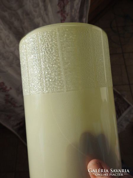 Old butter-colored glass lampshade - lampshade